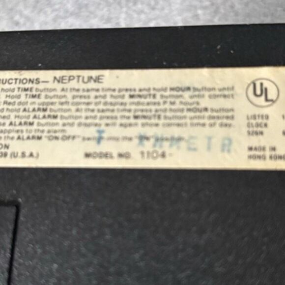 Spartus Model 1104 Vintage Digital Alarm Clock-Works - Picture 7 of 8